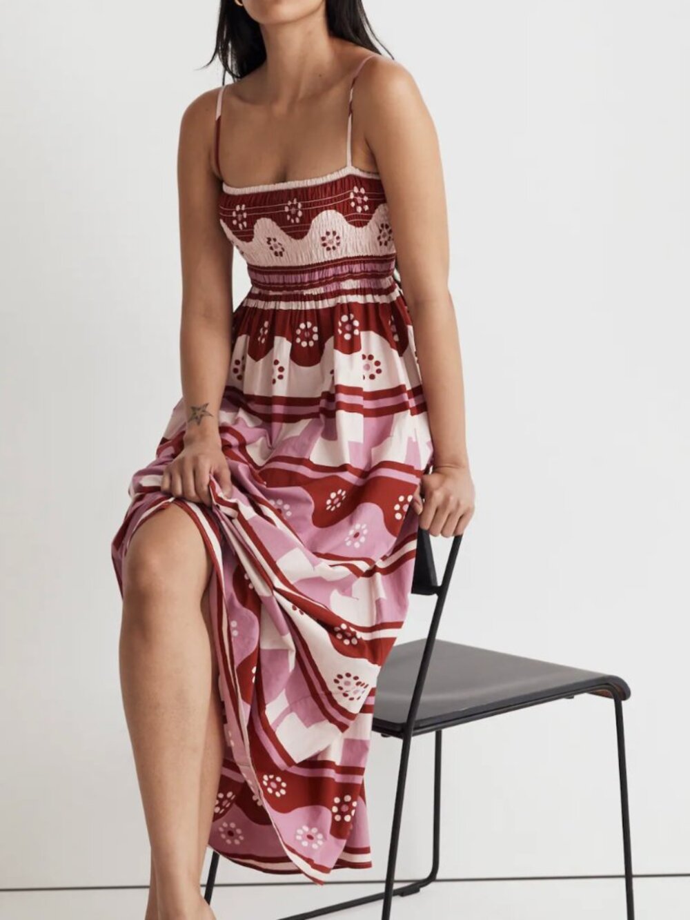 Theo Sleeveless Midi Dress in Geodaisy Batik